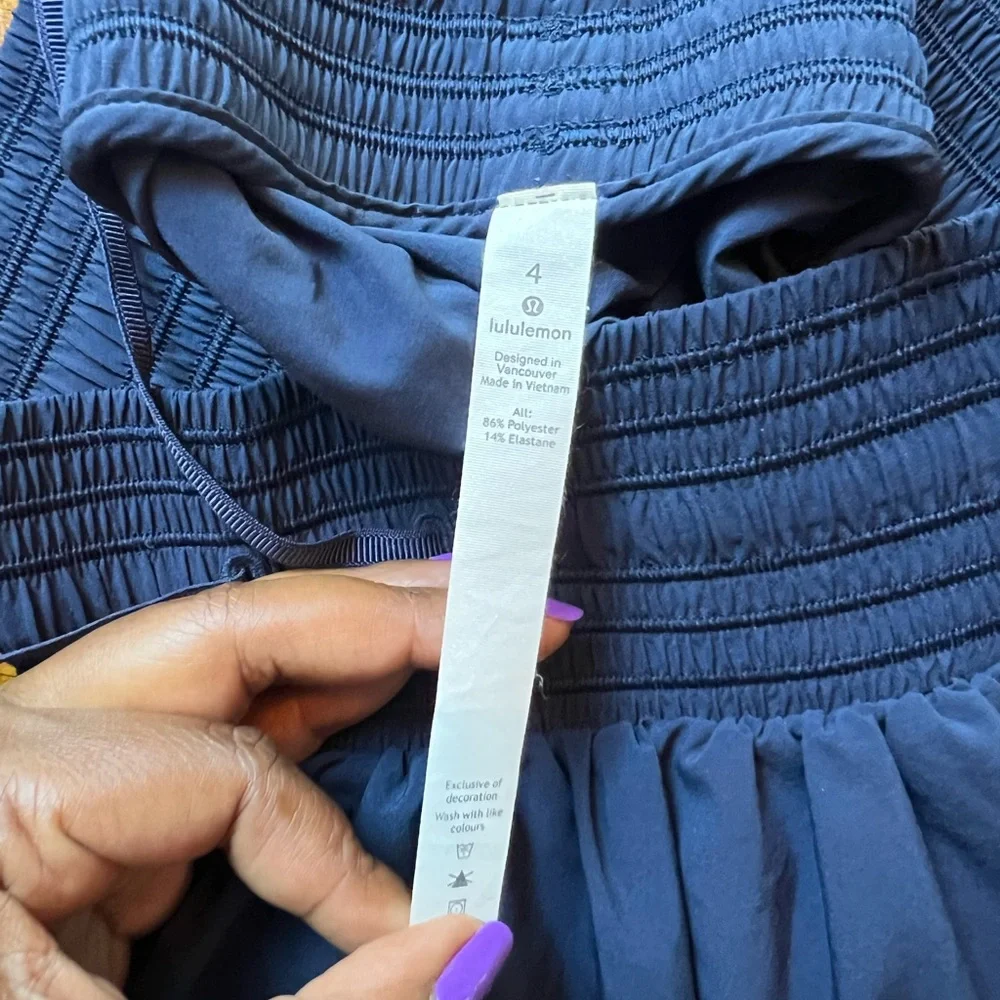 Lululemon Athletica Blue Midi Skater Skirt - Picture 2 of 3